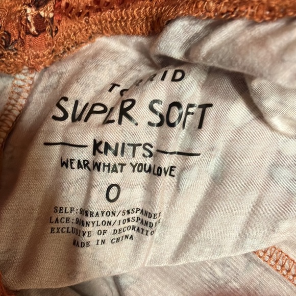 Torrid Trapeze Mini Dress - Super Soft Floral Rust - Picture 7 of 7